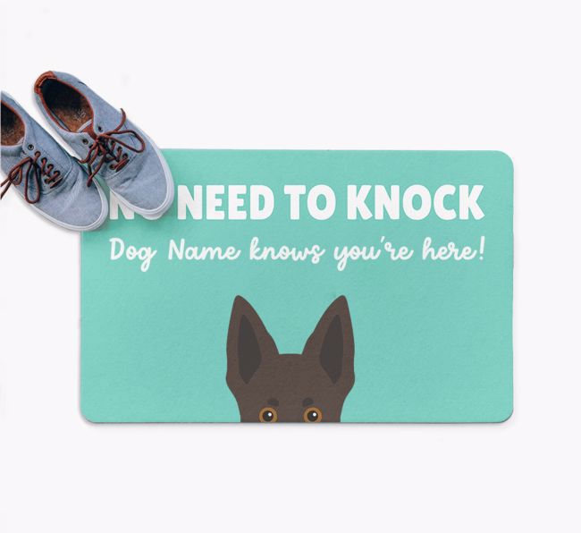 No Need To Knock: Personalized {breedFullName} Doormat